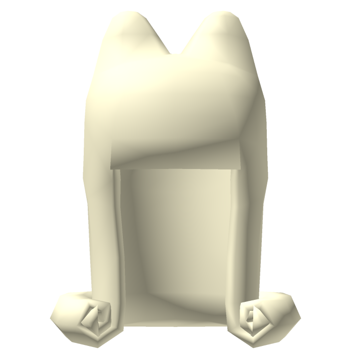 Low Poly Straight Fluffy Cat Hair Blonde