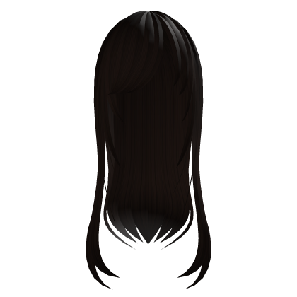 ♡ : dark brown fatal frame emo hair Roblox item