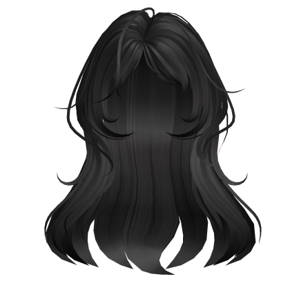 Black Wavy Wolf Cut Long Hair Roblox item