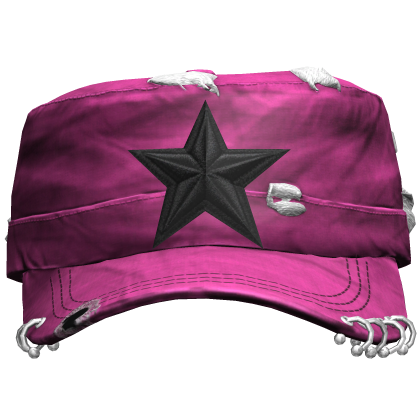 Hot Pink Star Y2K Grunge Cap Roblox item