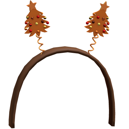 brown christmas tree springy headband