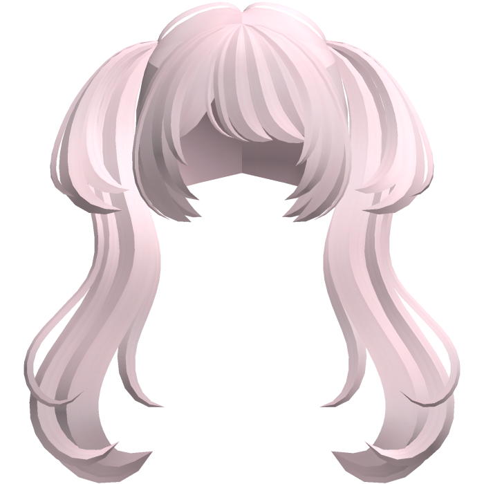 🐾 wispy anime moe cute big pigtails baby pink