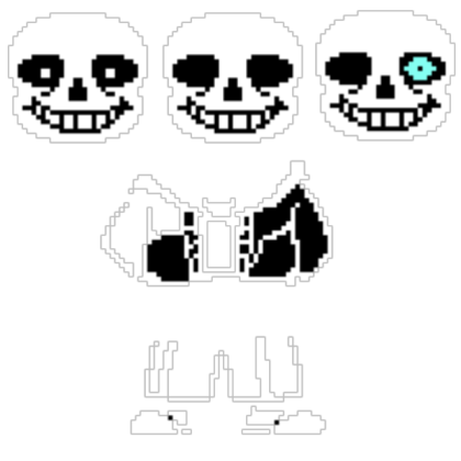 [Undertale] Sans Sprite Sheet Transparent Roblox decal