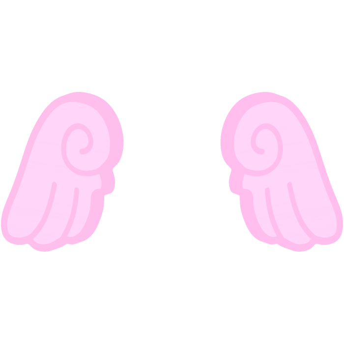 ♡ Cute Chibi Glowing Angel Wings in Pink
