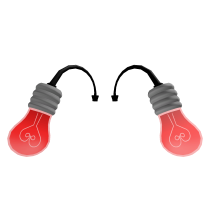 Red & black heart LightBulb / bulb antennae