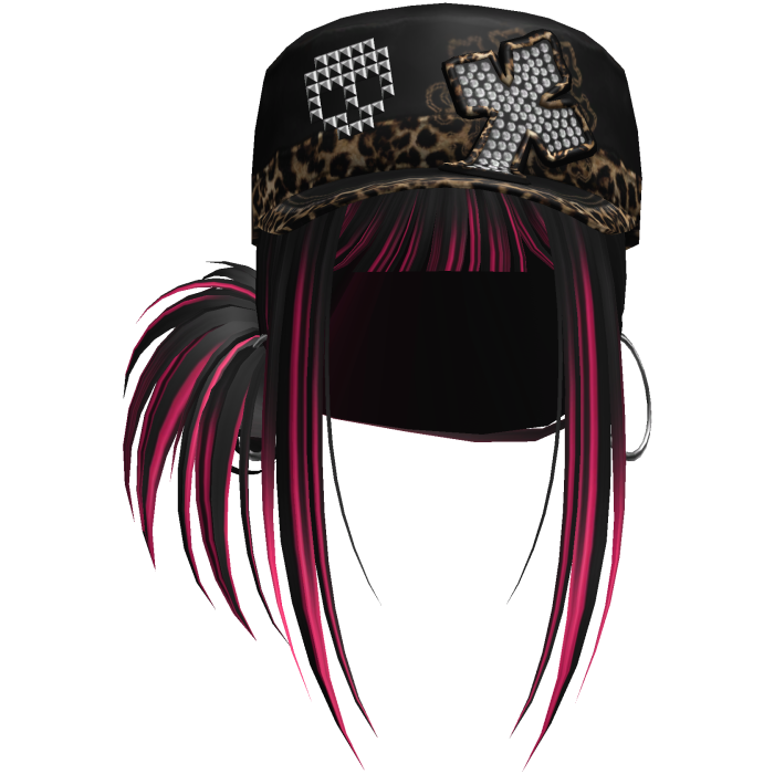 Gyaru Hair w/ Cap & Earrings