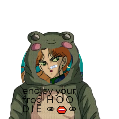 Zoisite in a frog hoodie Roblox decal