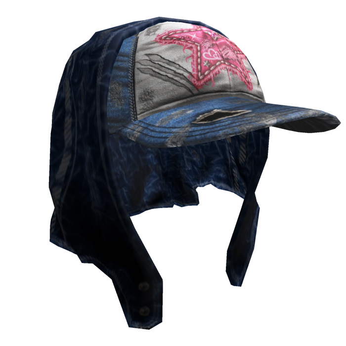 Pink Jeans Cap w/Bandana Jeans Headscarf Y2K v2