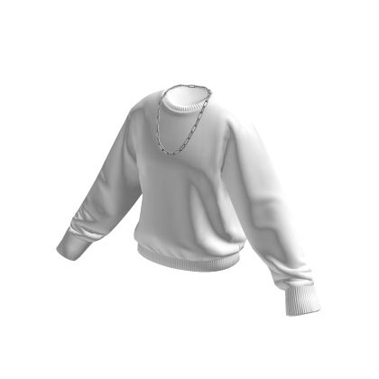 White Sweater w/ Silver Chain thumbnail