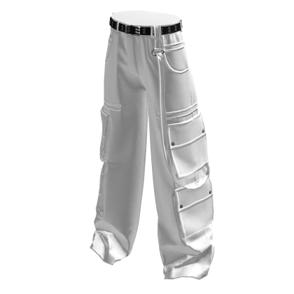 White Cargo Pants thumbnail