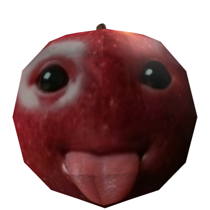 Silly Cute Niche Apple AI Fruit Head Mask Roblox item