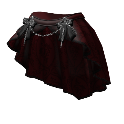gothic victorian long ruffled skirt 3.0 red