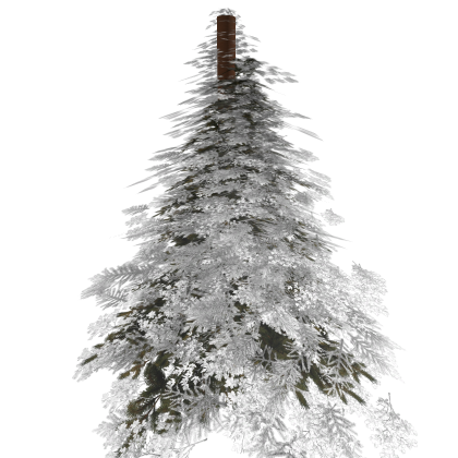 snowy xmas tree