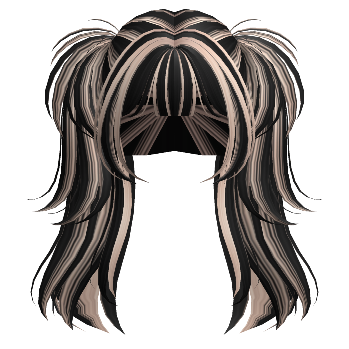 Cute Gyaru Messy Pigtails (Black/Blonde)