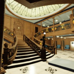 {Titanic} [Grand stair case floods]