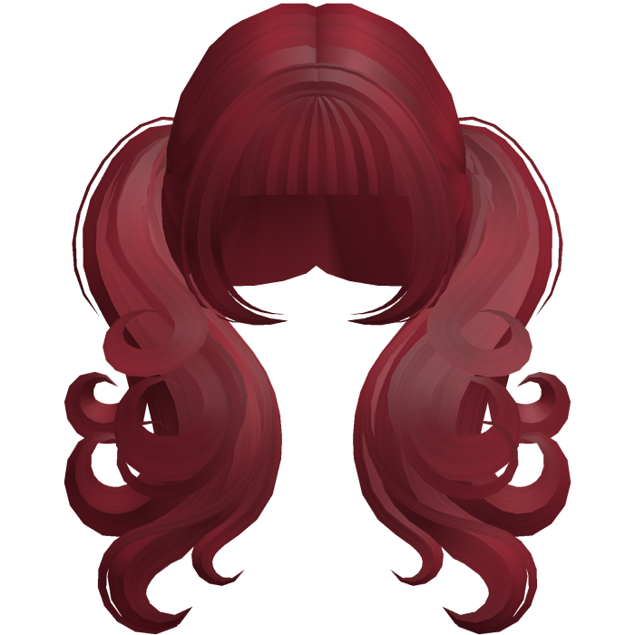 Red Cute Long Messy Swirly Pigtails