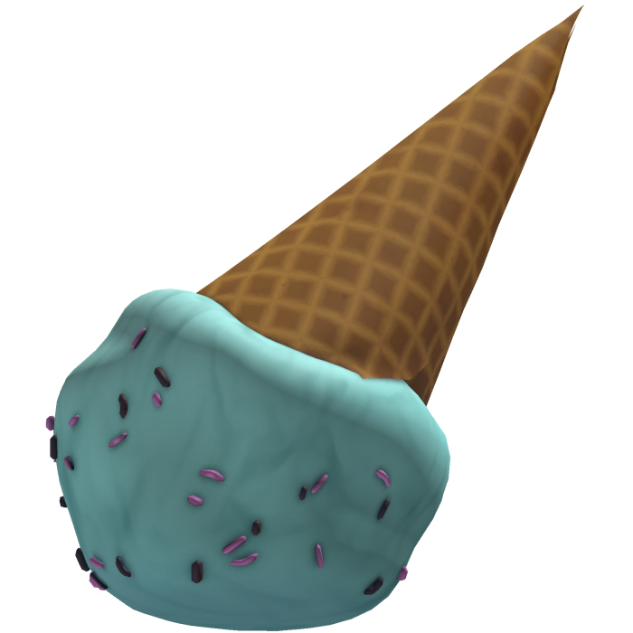upside down ice cream cone hat mint