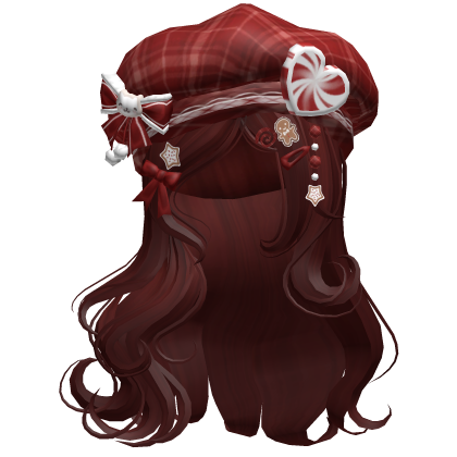 ♡ Christmas Swirls w/ Beret (Red)