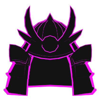 Cartoony Samurai Helmet Pink