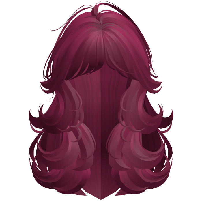 Fluffy Wispy Layered Hair in Dark Hot Pink