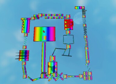Fun Colorful Obstacle Course	