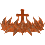 Heavenly Orange-Creamsicle Cross Crown