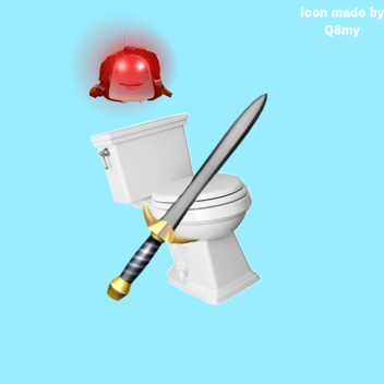 Swordfight to sit on a toilet