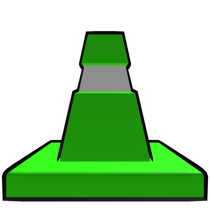 Green Cartoony Traffic Cone
