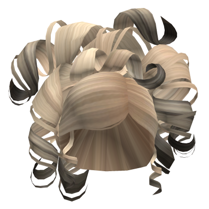 90's Curly Supermodel Updo Hair Blonde Black Ombre Roblox item