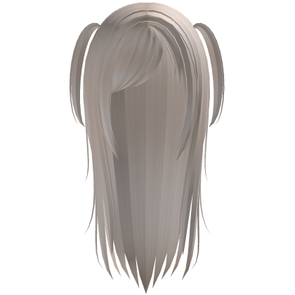 long wispy side bangs hair with pigtails in blonde Roblox item