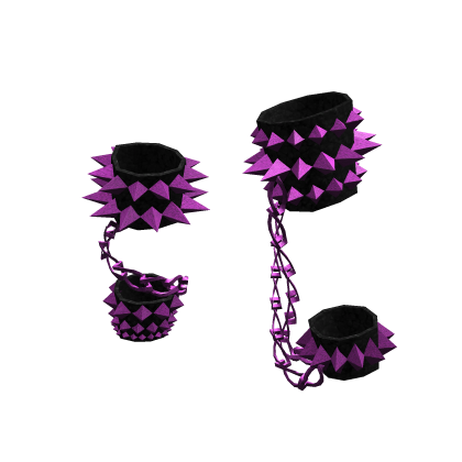 Chain Spike Punk Leg Bracelets Black Rockstar Pink