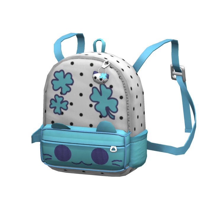 [NEW 🚨] Light Blue Polka Dot Cat Backpack (1.0)