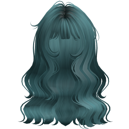Dark Teal Kawaii Hime Wavy Hair