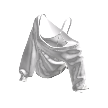 Cozy Baggy Sweater (White) thumbnail