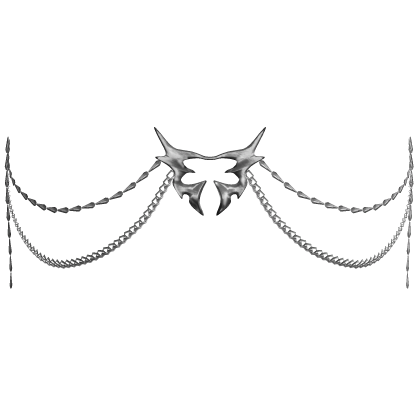 Silver Thornveil Face Chain