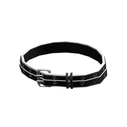 Star Pattern Leather Belt › Silver thumbnail
