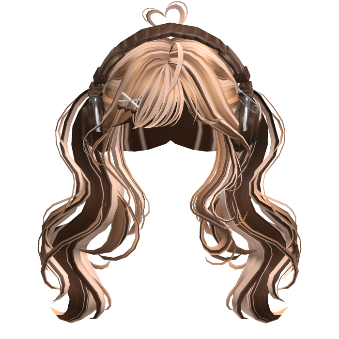 Cute Wavy Pigtails w/Headphonnes (Caramel)