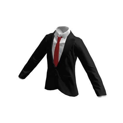 Black Blazer w/ Shirt & Red Tie thumbnail