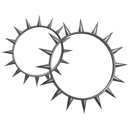 Silver Spiked Earrings 