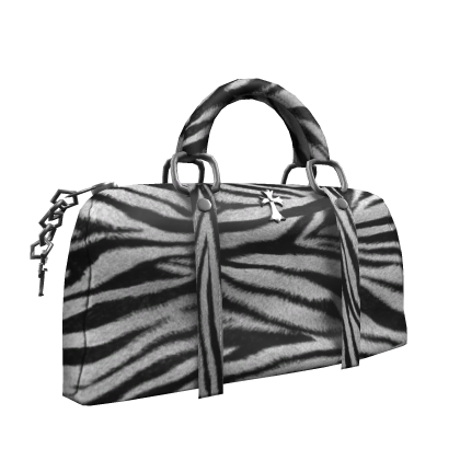 𝐌𝐄 | Zebra Print Cross Duffel Handheld Bag thumbnail