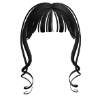 Black Curly Bangs