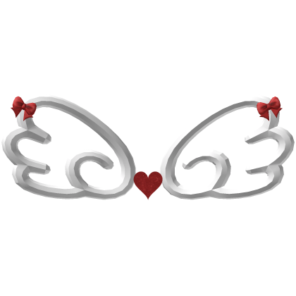 Little Angel Ribbon Wings - White Red Roblox item