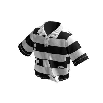 Striped Polo Shirt - VSC Black and White