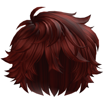Fluffy Messy Haircut [Dark Red]