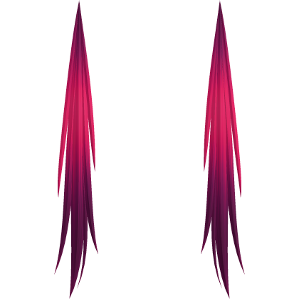 spiky sidetails hair extension (fuschia pink) Roblox item