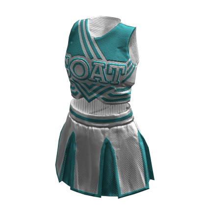 Cheerleader Uniform | White Cyan thumbnail