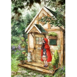 The girl with the red coat