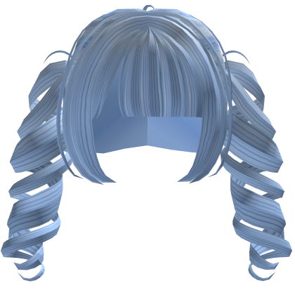 sweet adorable doll curly pigtails hair [blue] Roblox item