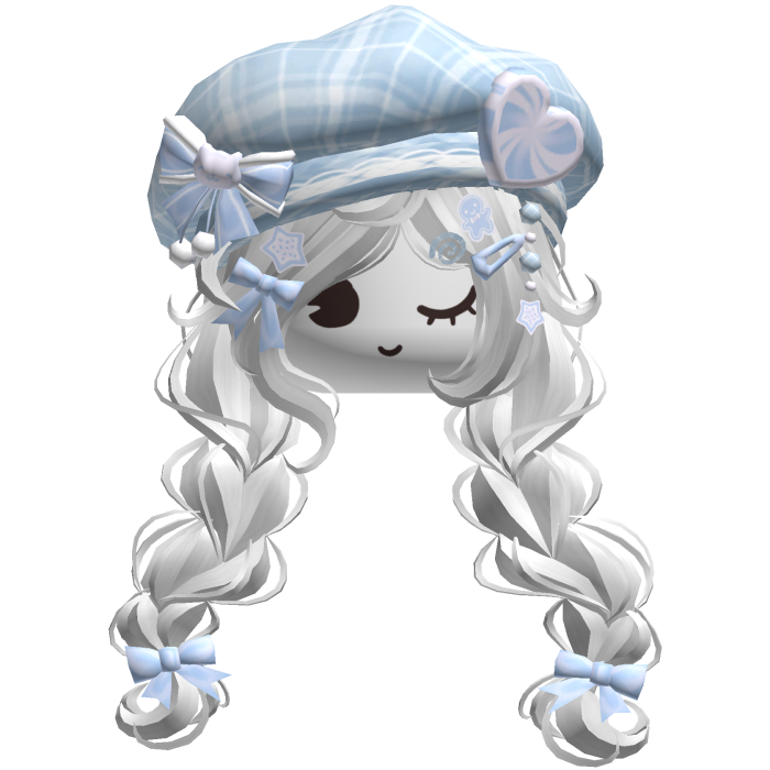 ♡ Christmas Preppy Holiday Braids (White)
