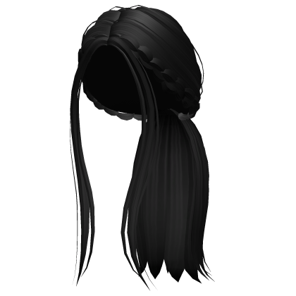 Long Braided Aesthetic Ponytail (Black) Roblox item